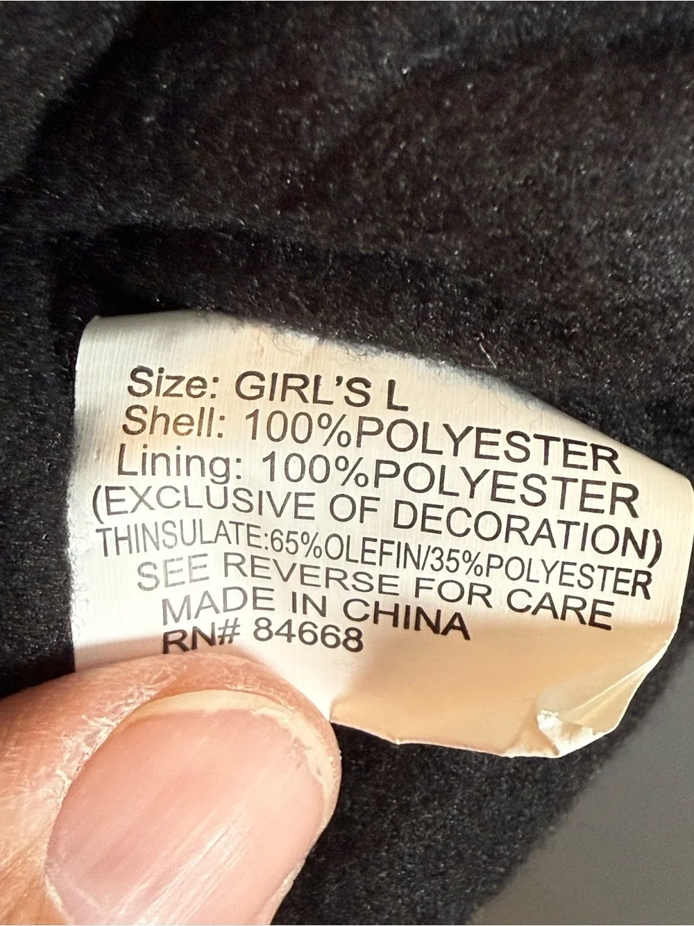 Little Girls 40g Thinsulate Ski Waterproof Mittens Sz L (Toddler)